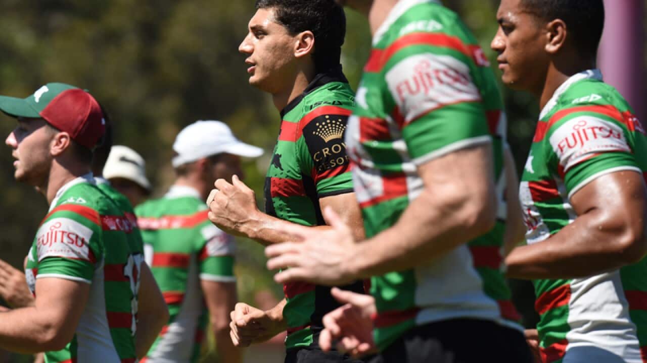 South Sydney Rabbitohs players train in Sydney