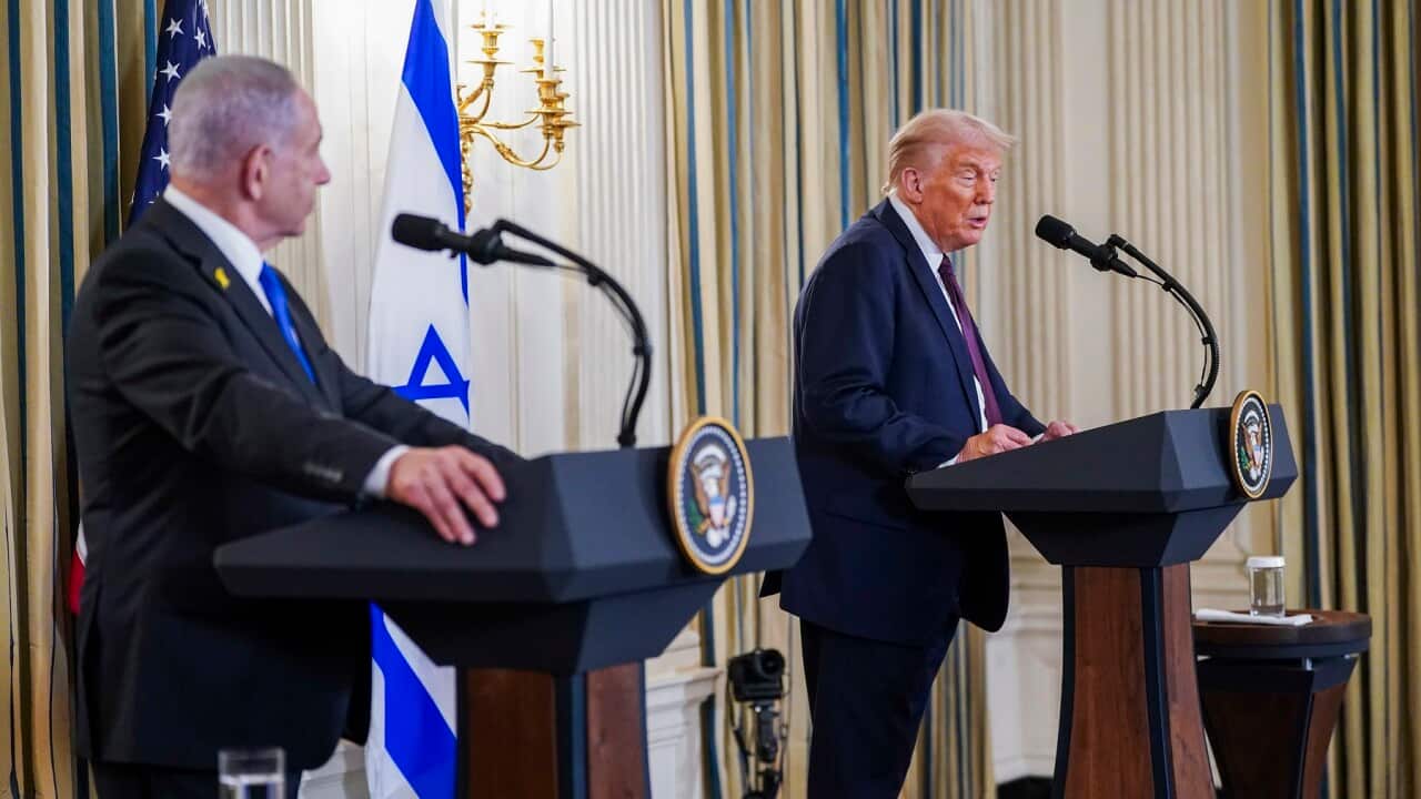 US President Trump welcomes Israeli Prime Minister Netanyahu to the White House