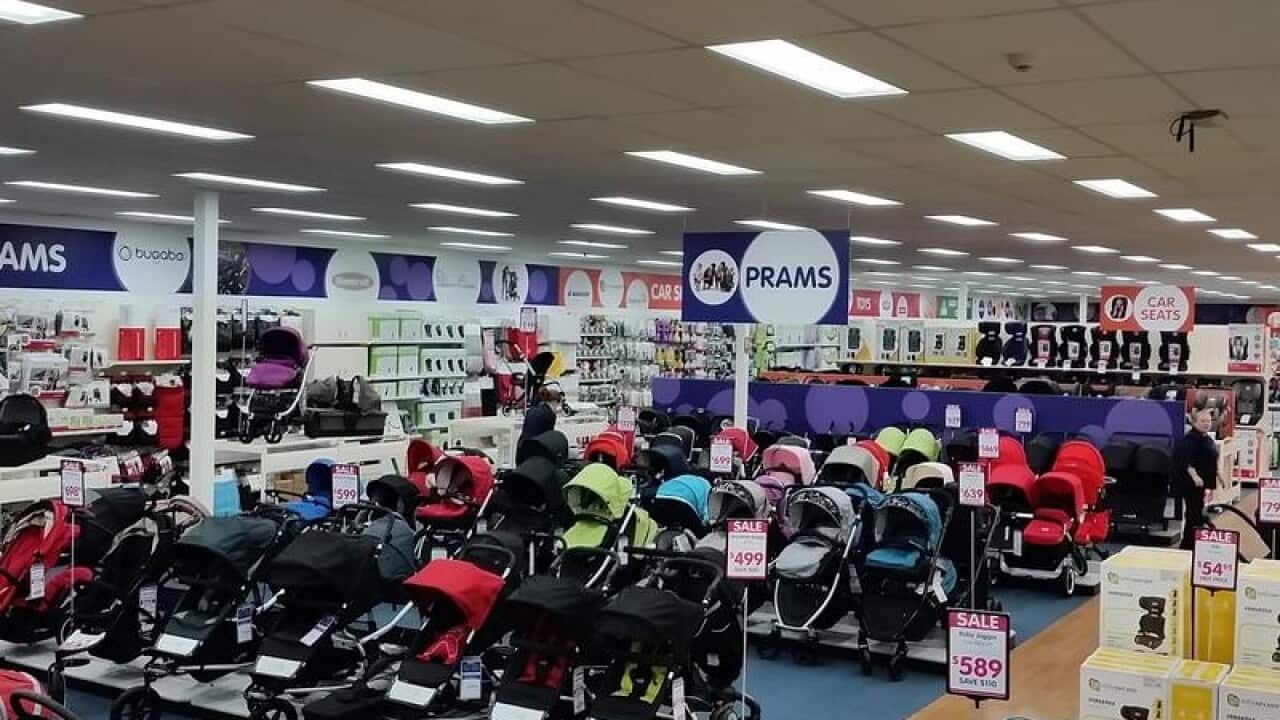 Interior of a Baby Bunting store