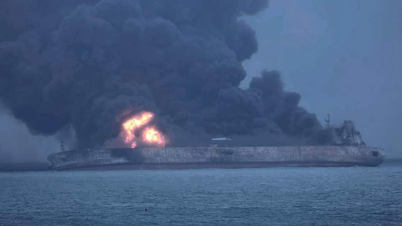 There are fears of an environmental disaster in the East China Sea as a tanker continues to leak oil
