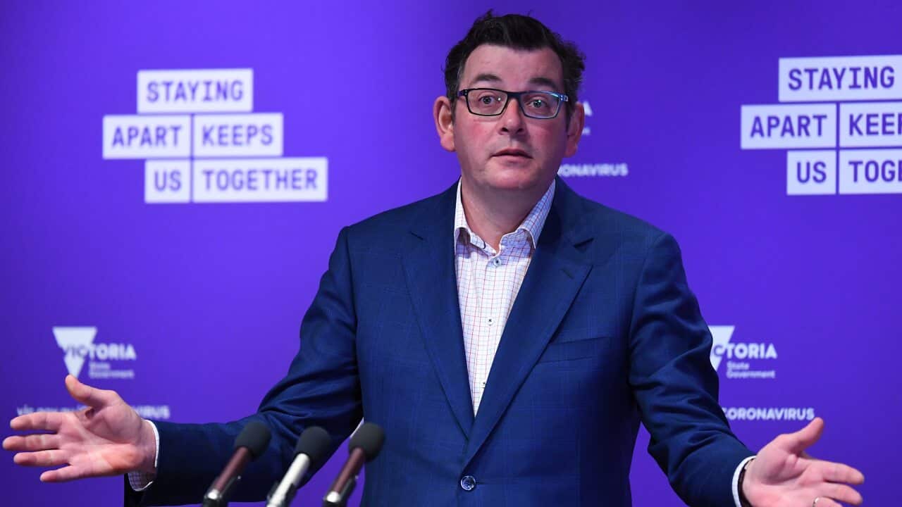 Victorian Premier Daniel Andrews addresses the media during a press conference in Melbourne, Friday, September 25, 2020.