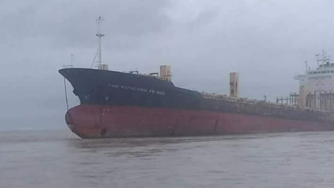 The vessel is more than 177 metres long.