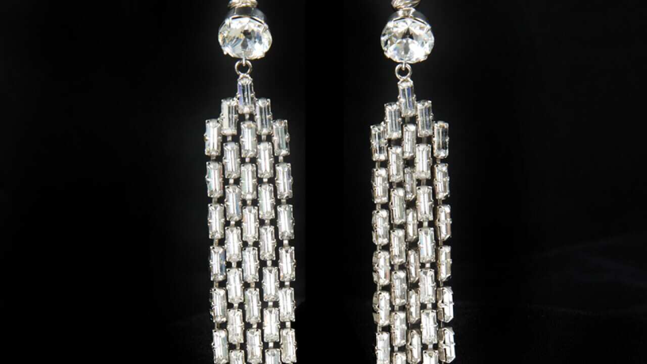 rhinestone earrings worn by Marilyn Monroe