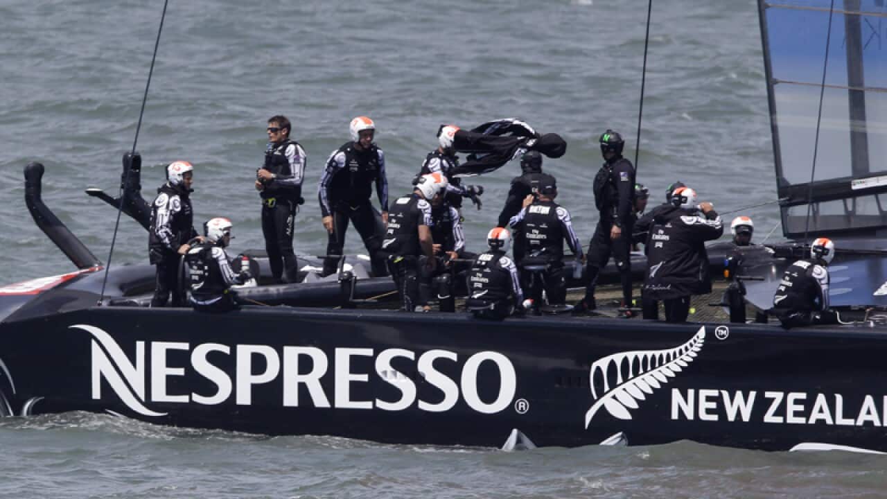 The crew of Emirates Team New Zealand