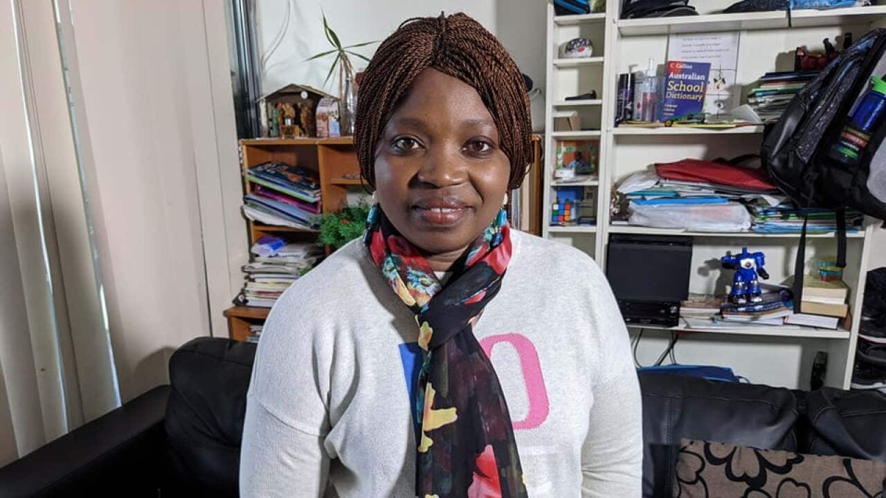 Pascasie Muderway works as a migrant caseworker in Sydney.