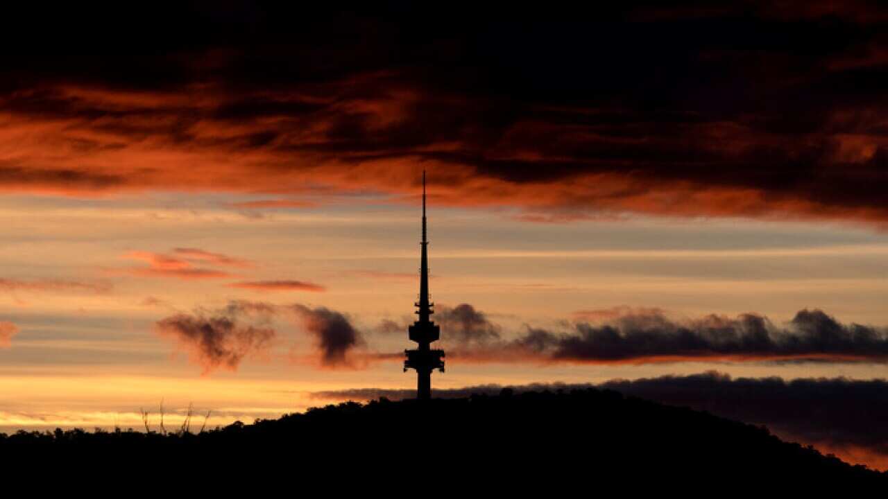 The Telstra Tower on Black Mountain in Canberra