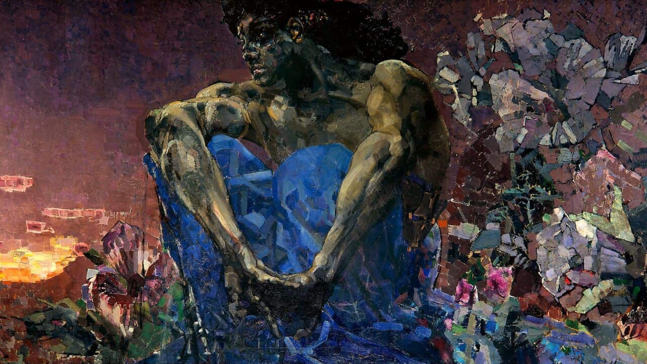 The Demon Seated by Mikhail Vrubel