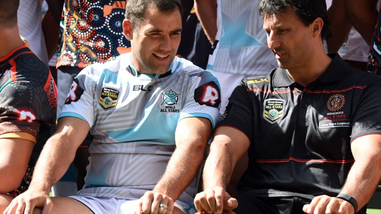 Cameron Smith (L) and Laurie Daley