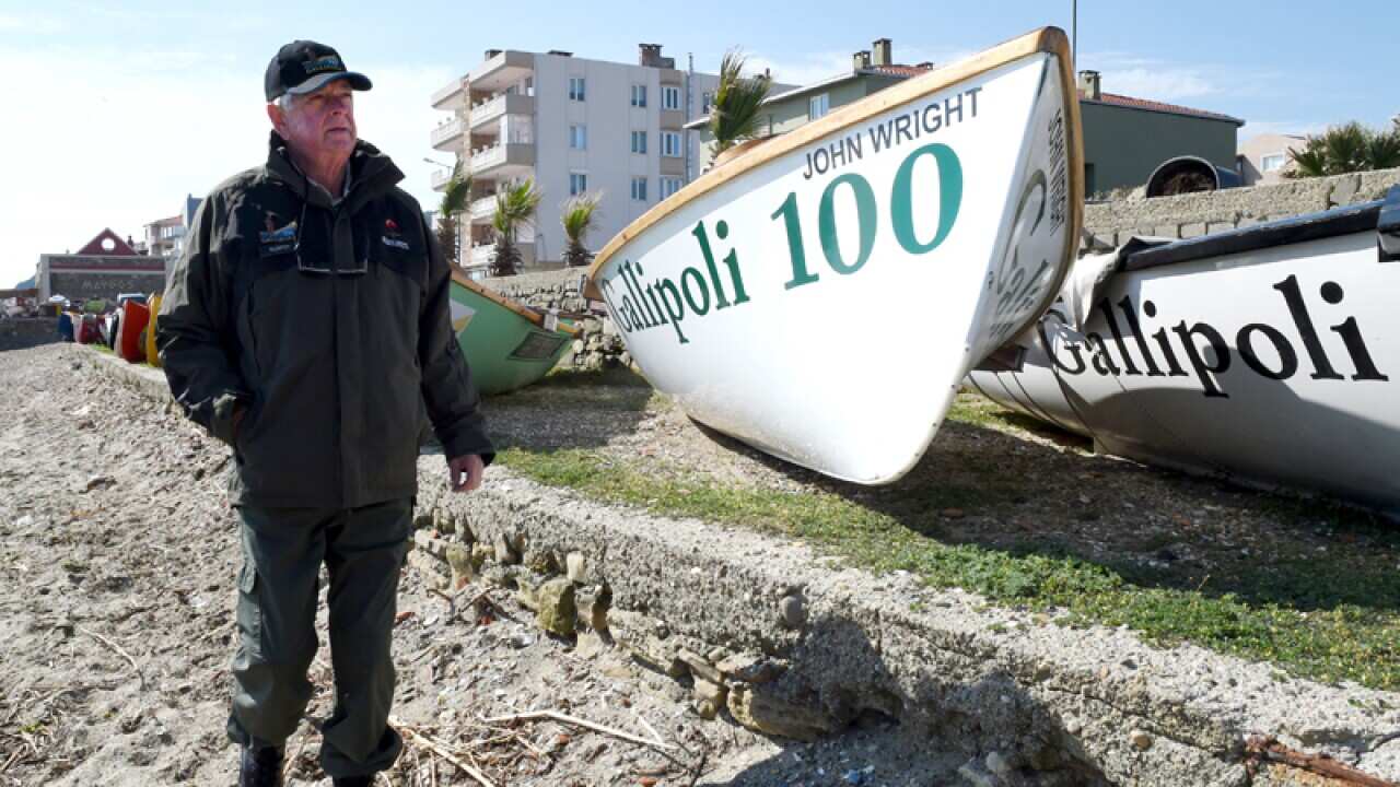 Paul Murphy poses for a photograph at Eceabat