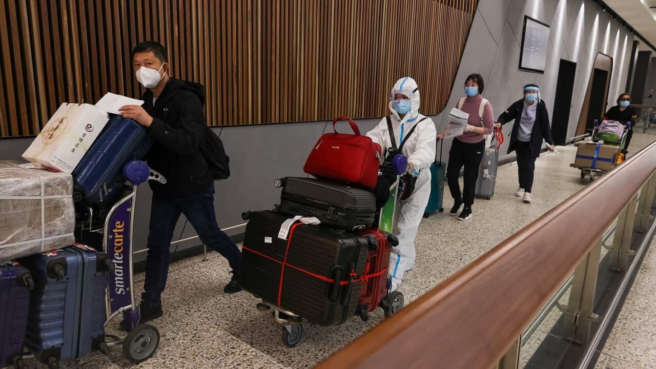 Passengers arrive at Melbourne International Airport