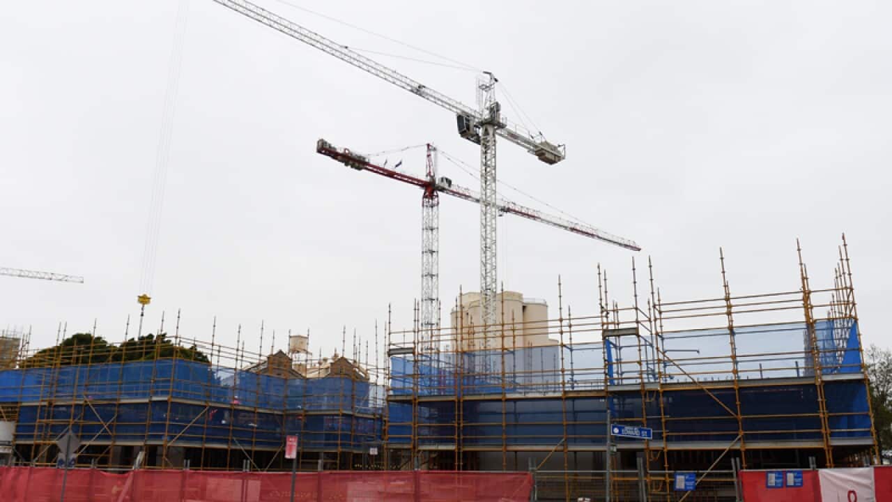 A new apartment complex under construction in Sydney