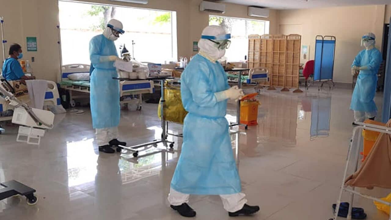 Covid 19 ward in Cambodia