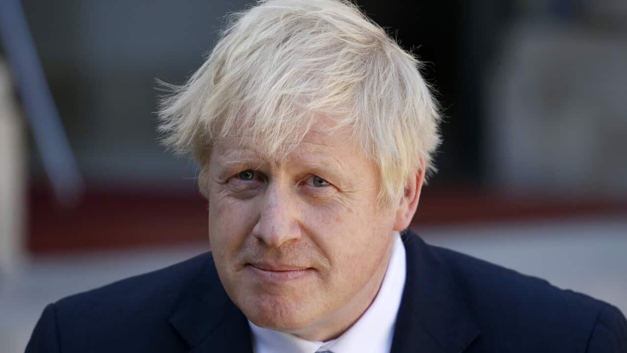 Boris Johnson at the G7 in France.