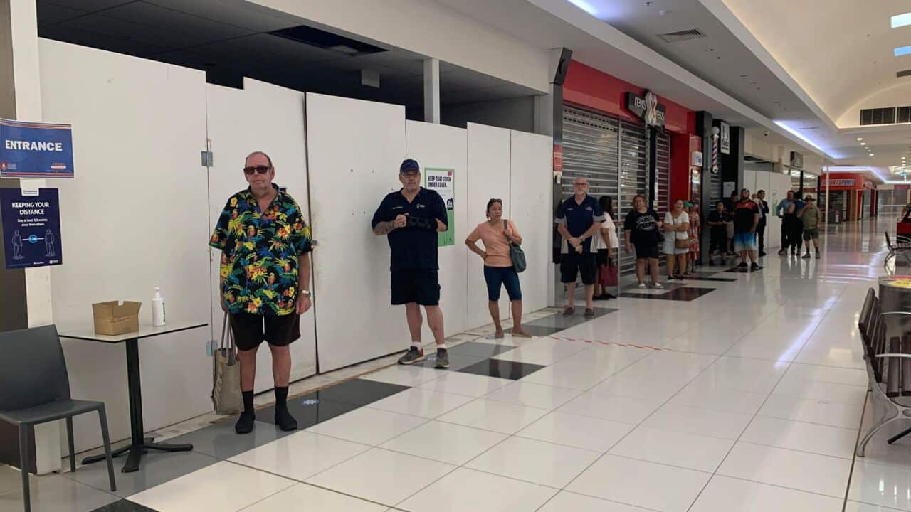 Early voting centre in Palmerston, NT.