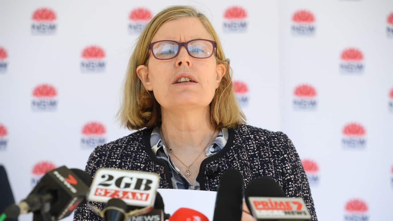 NSW Chief Medical Officer Dr Kerry Chant speaks to the media during a press conference in Sydney, Friday, June 25, 2021. (AAP Image/Dean Lewins) NO ARCHIVING