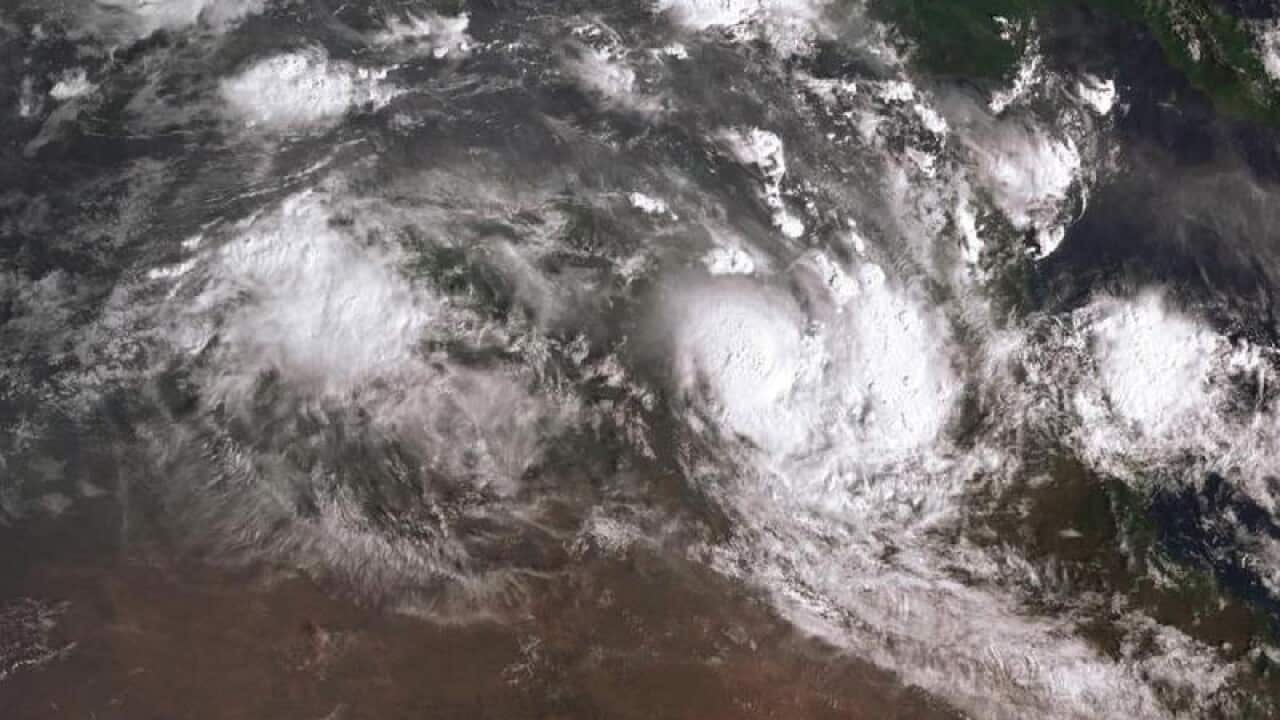 A supplied image of Tropical Cyclone Owen on Friday.