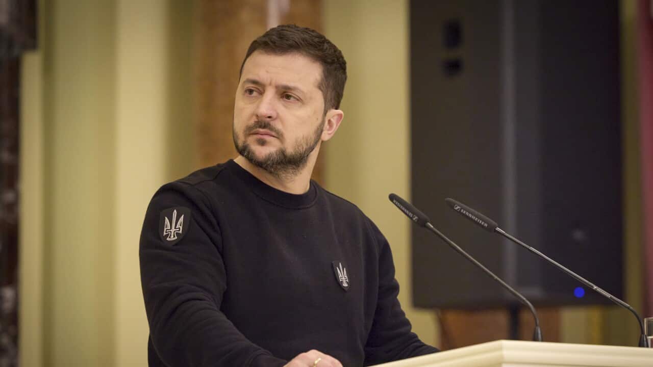 President Volodymyr Zelenskyy attends a news conference