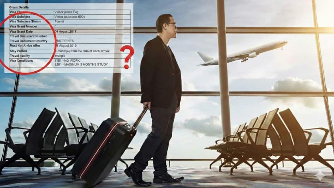 What does “Must Not Arrive After“ mean on an Australian Visitor Visa?