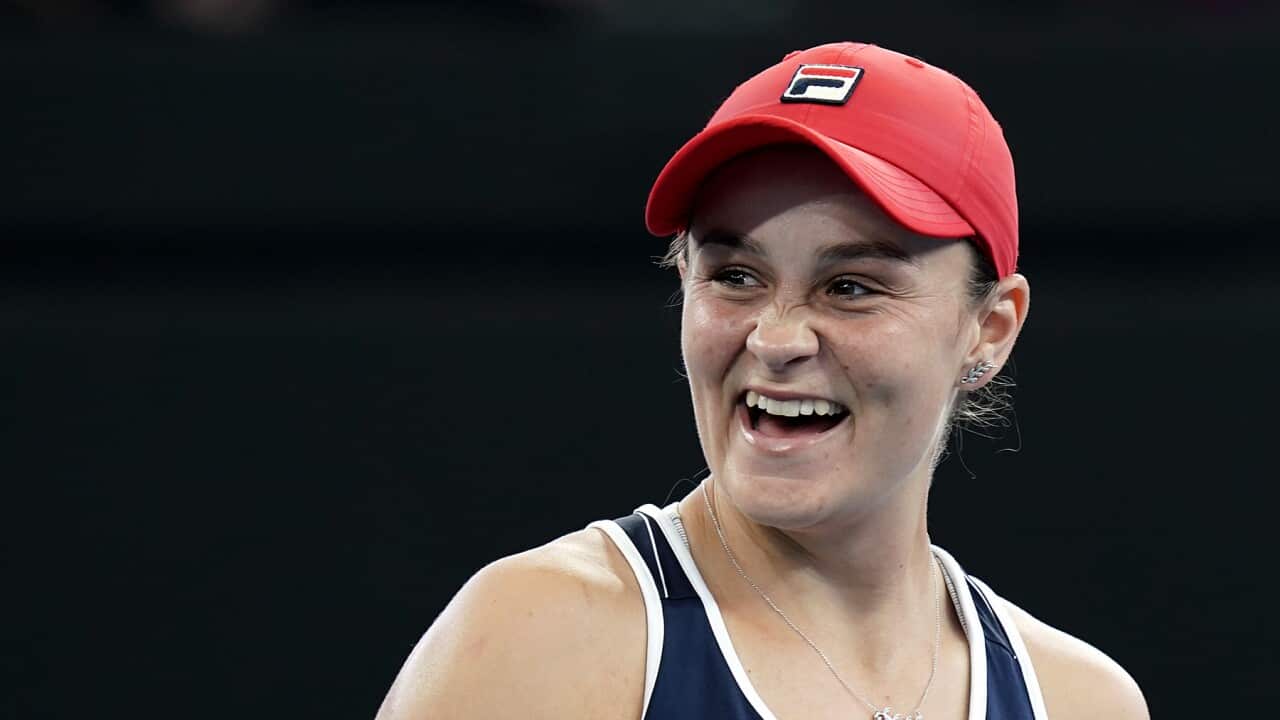 Ash Barty at the Brisbane International this year