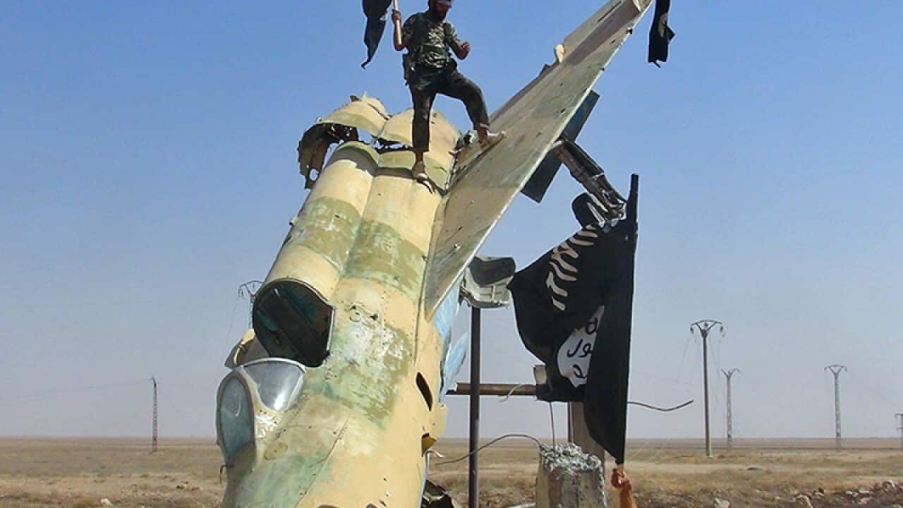 Islamic State fighters in Syria.