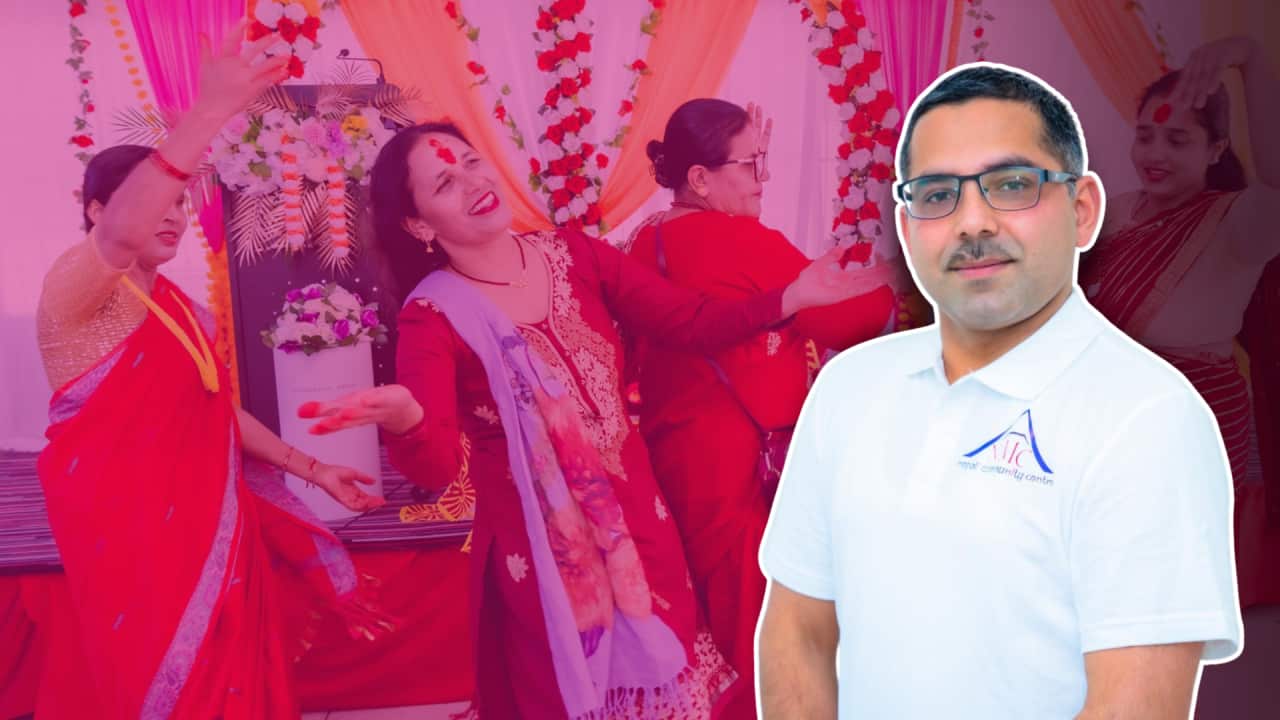 Gandhi Bhattarai (R) is the President of the Australian Nepalese Multicultural Centre (ANMC) located in Diggers Rest, Melbourne.