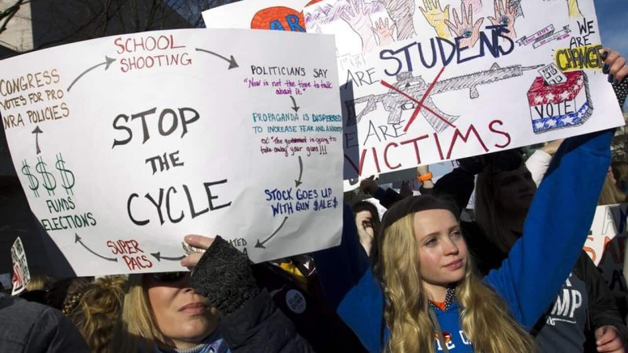 Students take part in the March for Our Lives rally