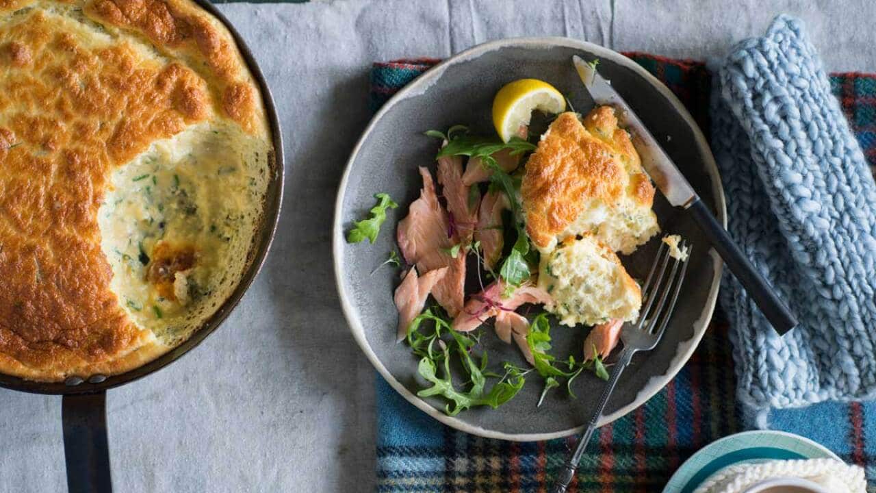 Herbed ricotta soufflé omelette