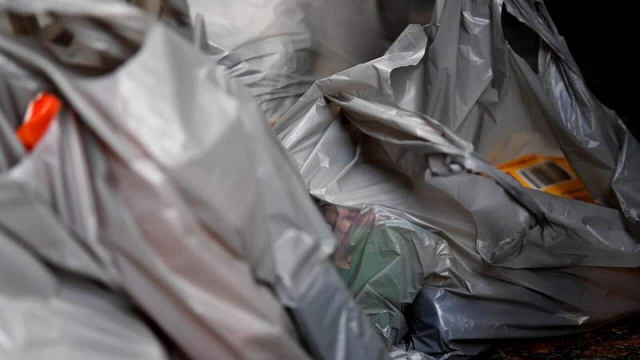 Grocery and plastic shopping bags seen in Brisbane