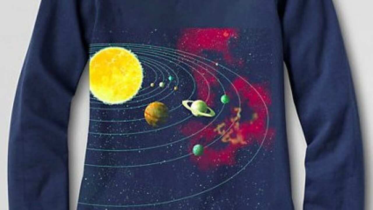 Science-themed Lands' End t-shirt for girls