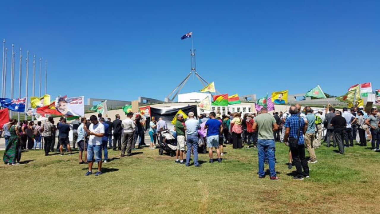 Kurdish protest- Canberra
