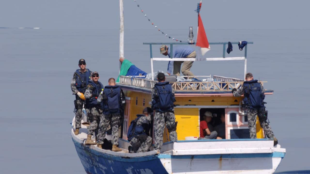 A suspected illegal entry vessel