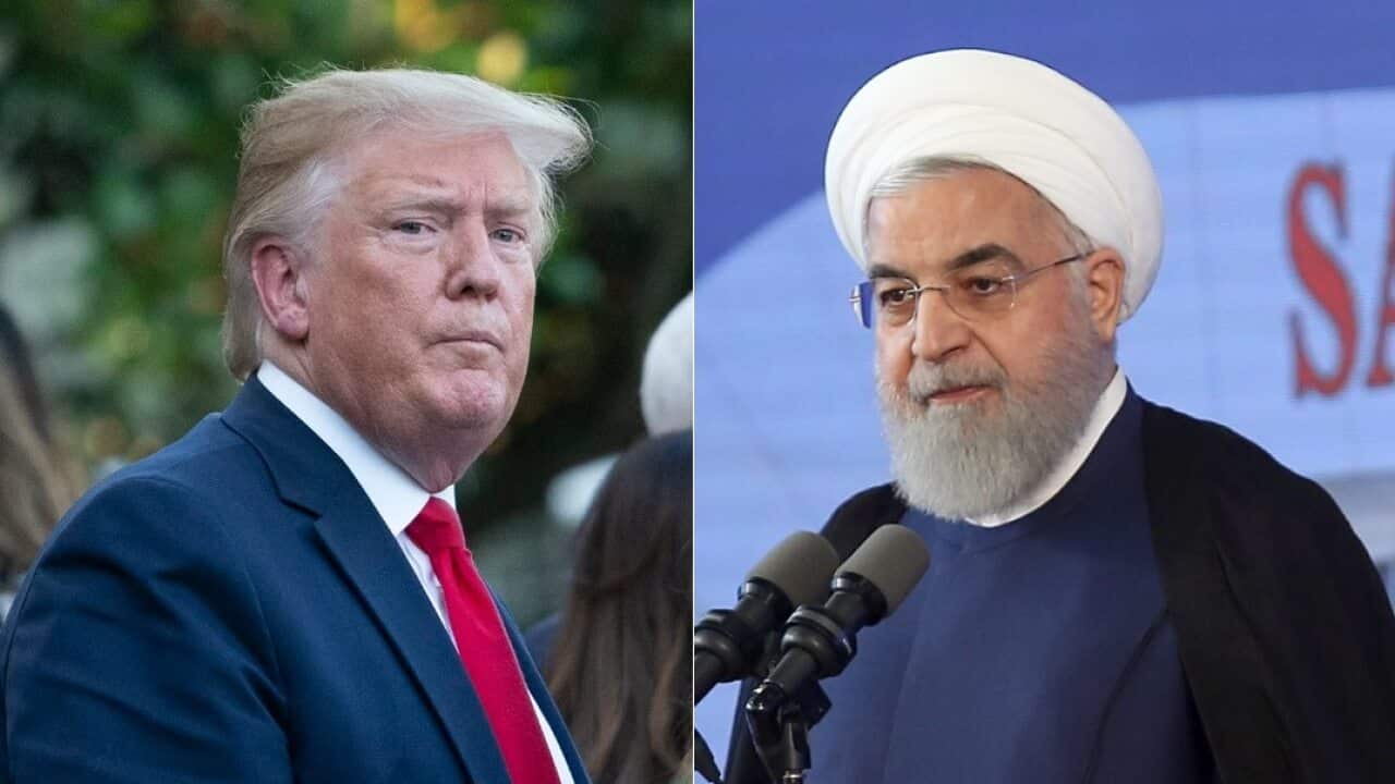 US President Donald Trump and Iranian President Hassan Rouhani.
