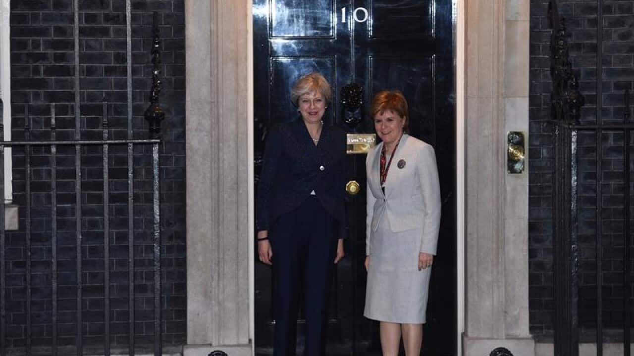 British PM Theresa May and Scottish First Minister Nicola Sturgeon