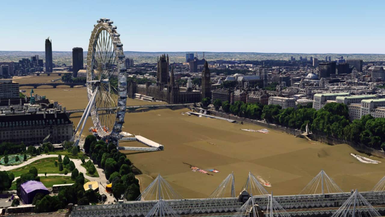 A handout photo issued by Google of the London Eye