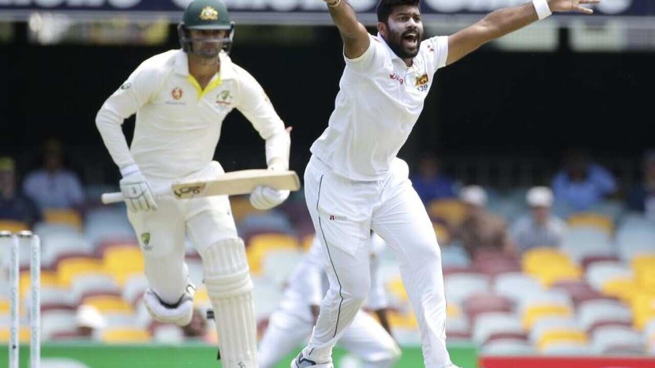 Sri Lanka's Lahiru Kumara.