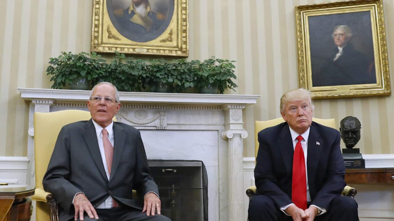 US President meets with Peruvian President Pedro Pablo Kuczynski