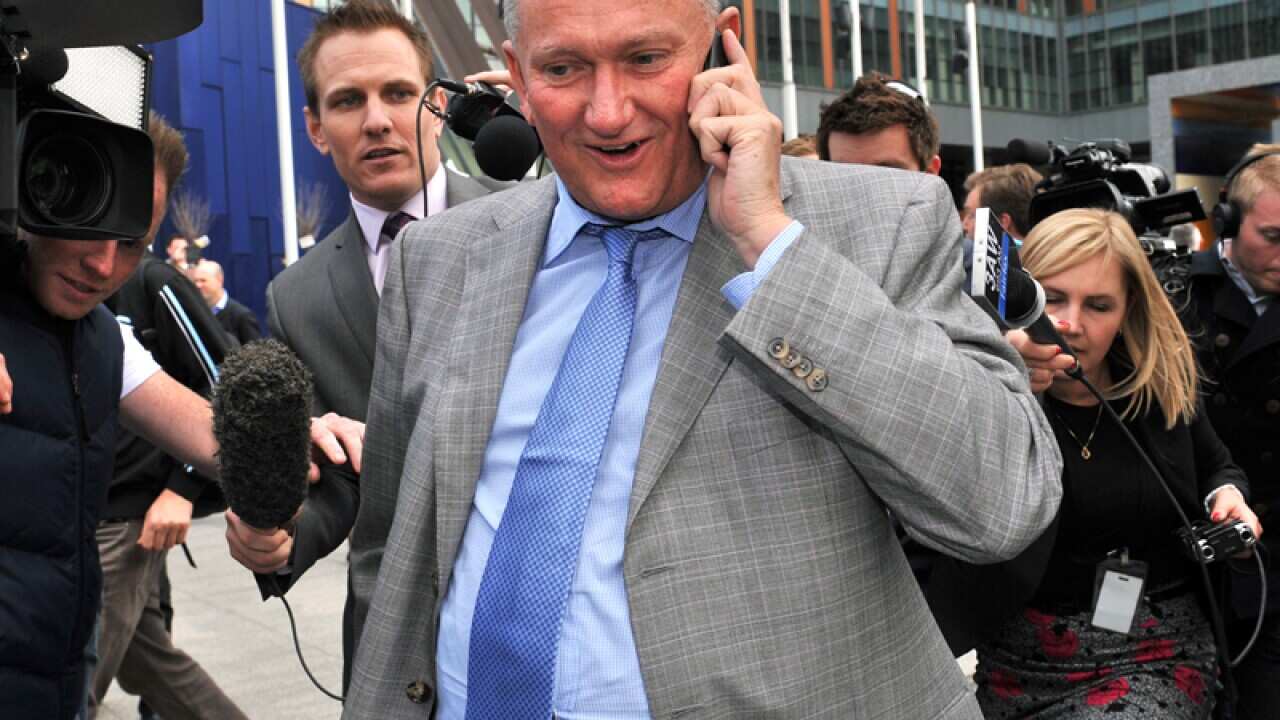 Sports scientist Stephen Dank leaves the Federal Court in Melbourne