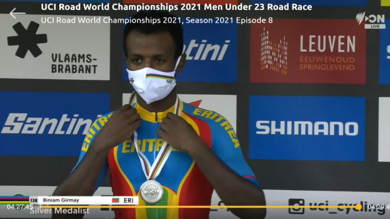 Biniam Girmay makes history at the world road cycling championships