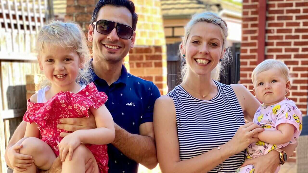 Anika Saad, her husband Sam and their two daughters.
