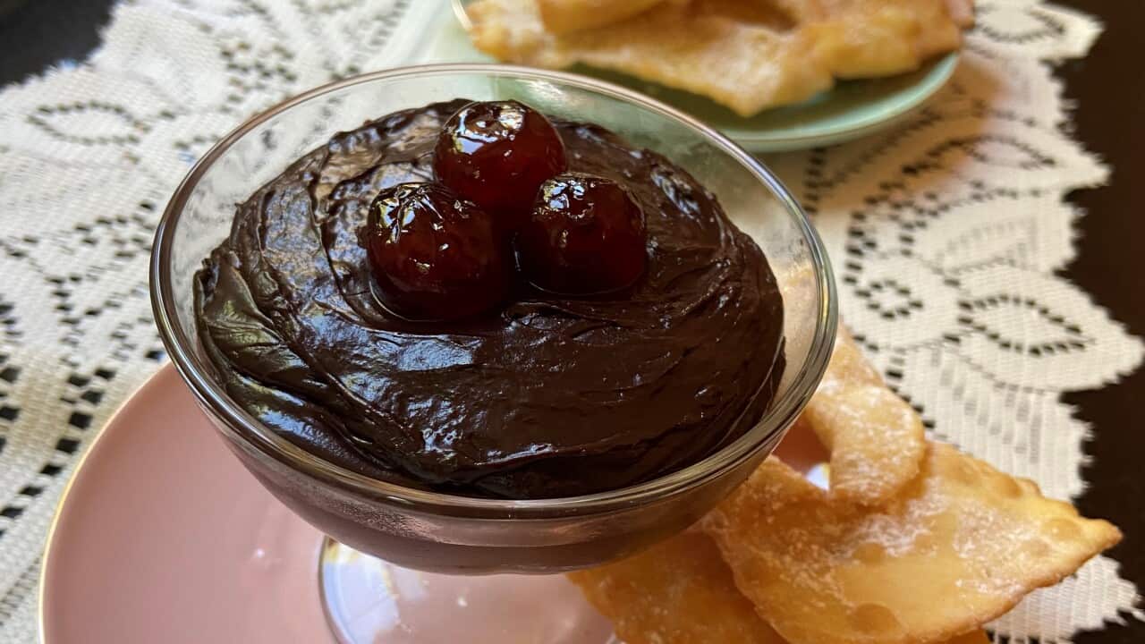 Sanguinaccio dolce, a chocolate pudding from Naples, made with pig’s blood.