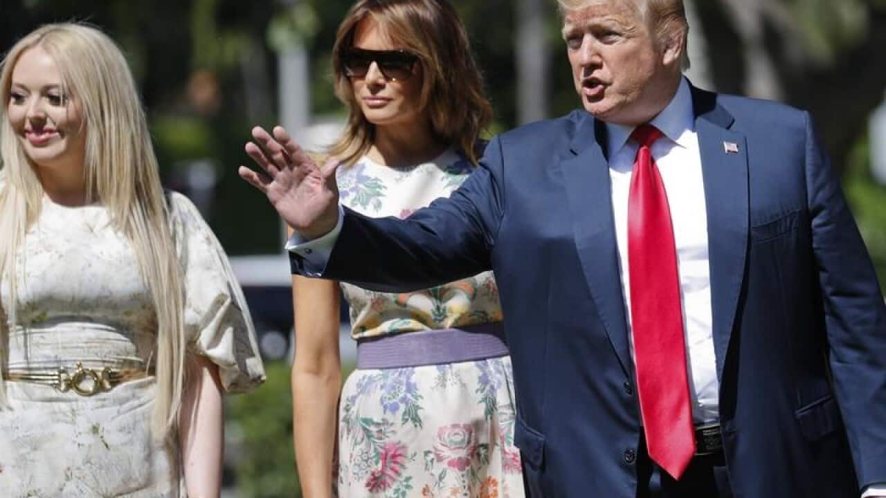 President Trump, first lady Melania and daughter Tiffany