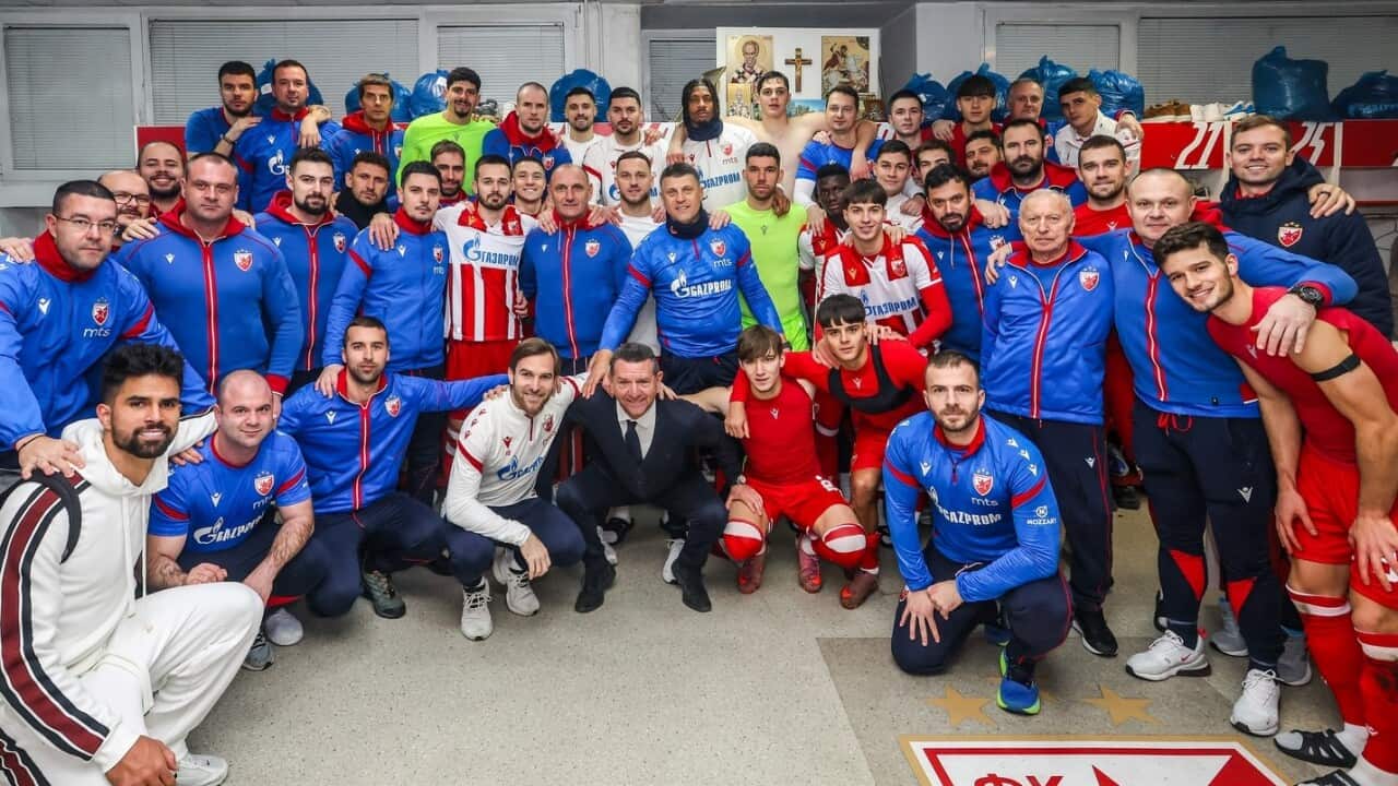 Red Star FC team photo on the farewell to their head coach Vladan Milojevic.jpg