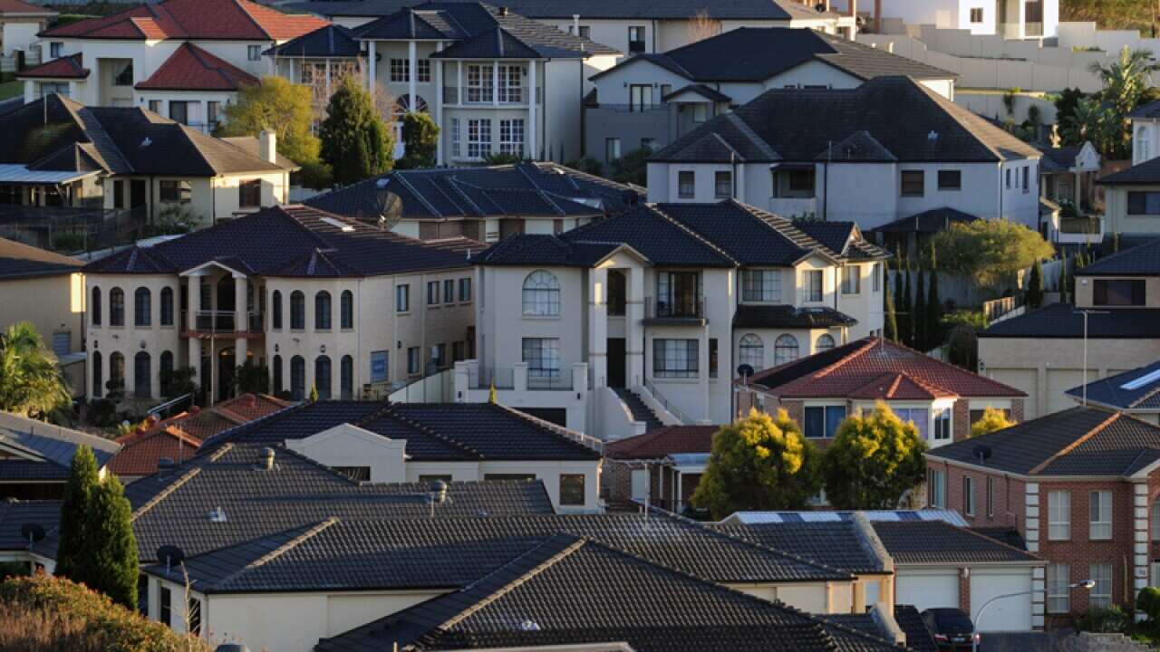 A new housing estate in the Western Sydney suburb of Cecil Hills