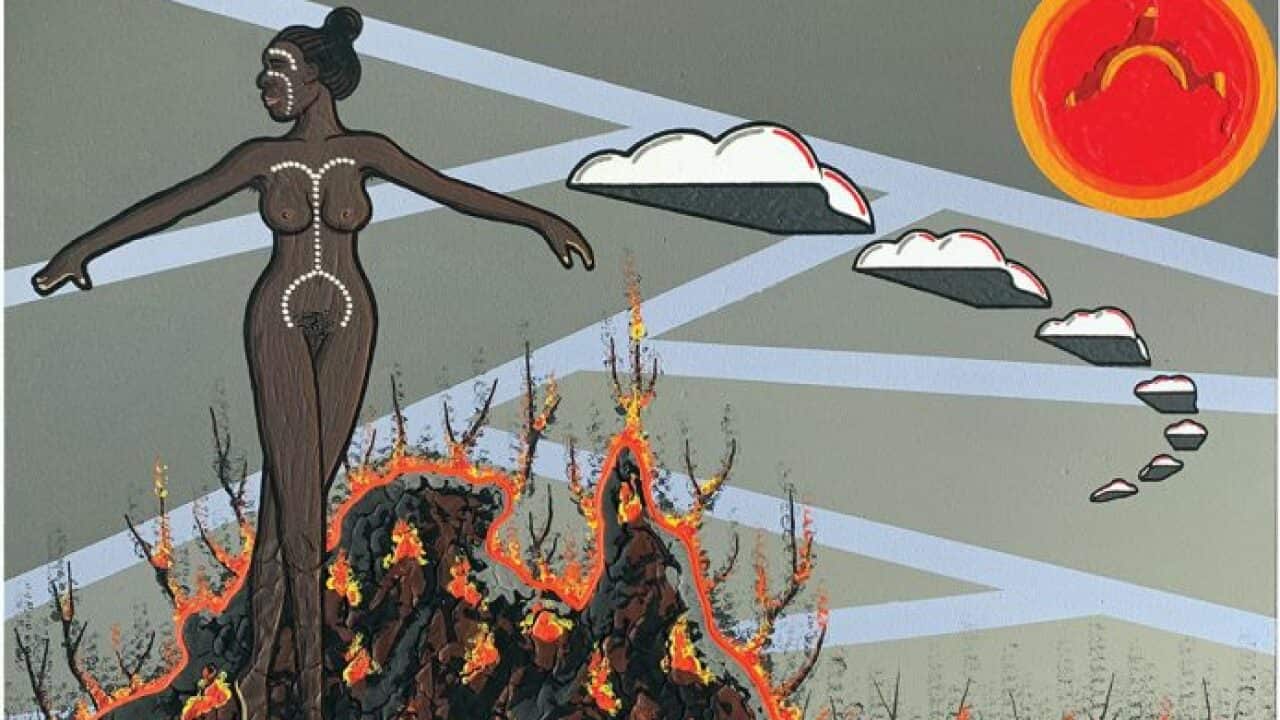 Blak Douglas, Ashes to Ashes, Lust to Dust, 2020, synthetic polymer paint on canvas, 61 x 92 cm.