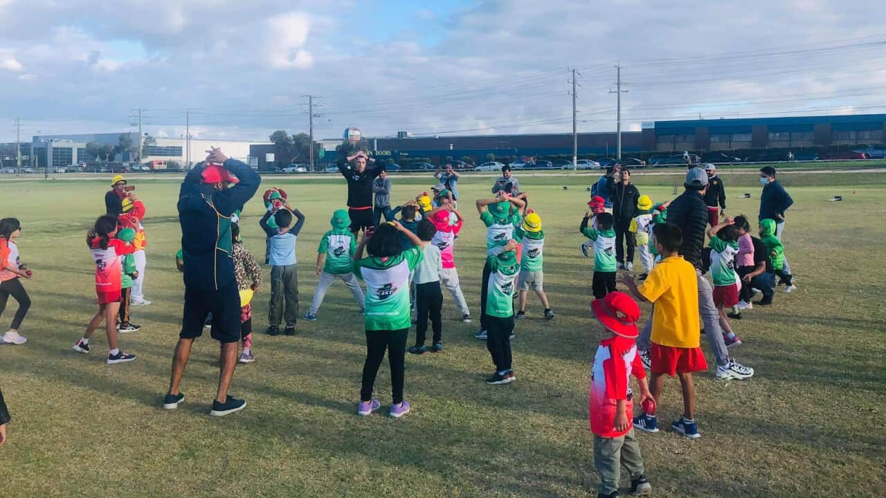 The Himalayan Club in Melbourne organized training sessions for children with Cricket Victoria's support