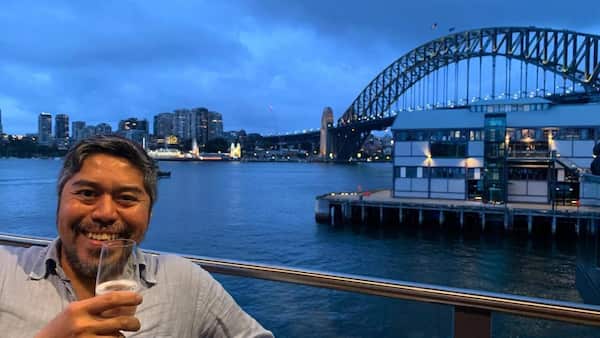 아침 식사 전 사진