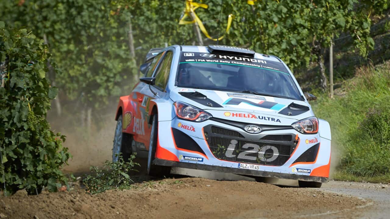 Thierry Neuville during the Deutschland Rallye