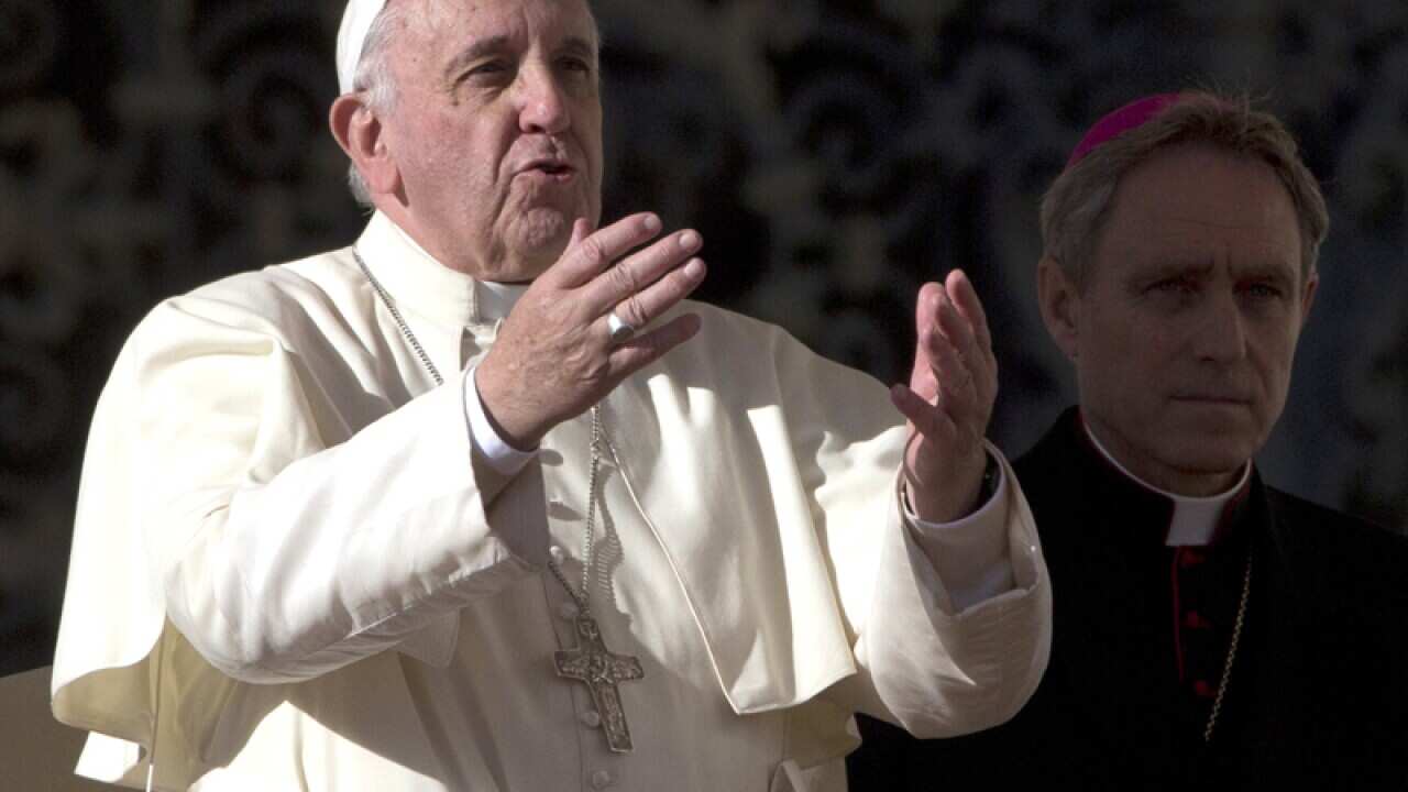 Pope Francis in St. Peter's Square at the Vatican