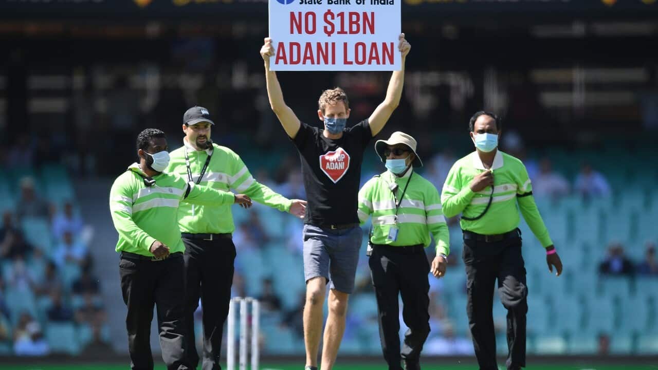 Anti Adani protesters in SCG