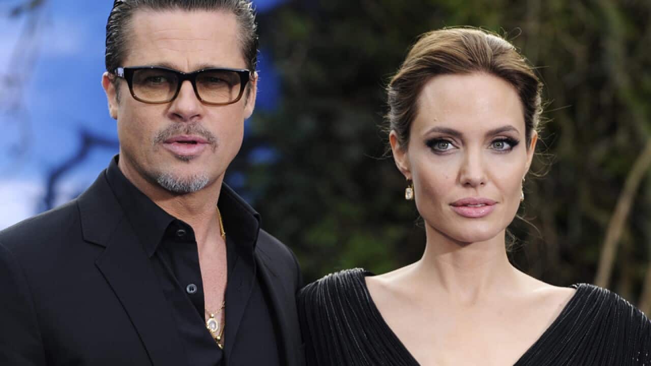 US actress Angelina Jolie (R) and US actor Brad Pitt (L)